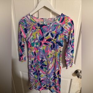 Lilly Pulitzer Colorful Abstract Print Dress - Pink, Blue, Green